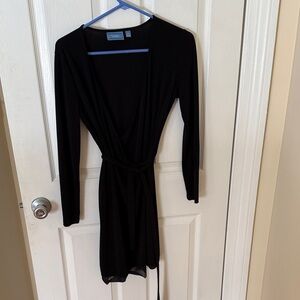 Vera Wang Black Long Sleeve Dress